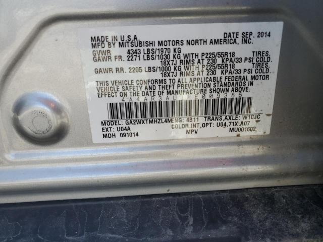 4A4AR3AU1FE009386 Mitsubishi Outlander Sport Es