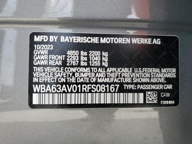 WBA63AV01RFS08167 BMW 430i Gran Coupe