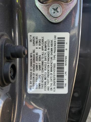 2HGFB2F91FH503905 Honda CIVIC EXL