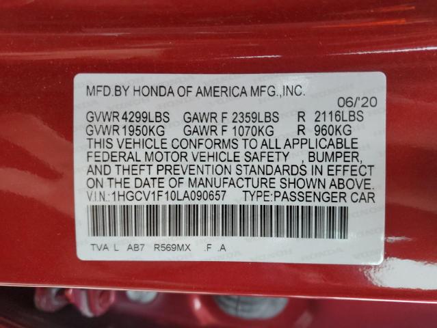 1HGCV1F10LA090657 Honda ACCORD LX