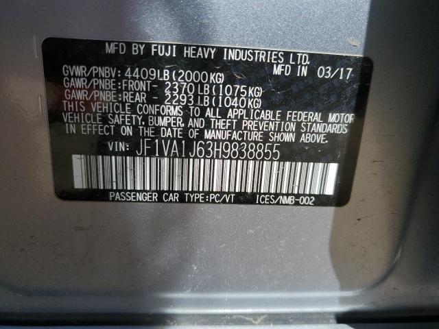 JF1VA1J63H9838855 Subaru Wrx Limited