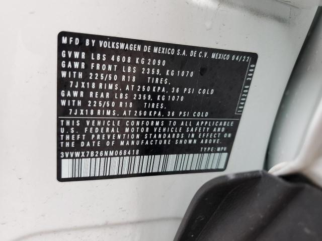 3VVWX7B26NM068418 Volkswagen TAOS SE