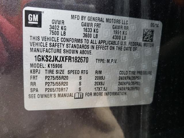 1GKS2JKJXFR182670 GMC YUKON XL DENALI