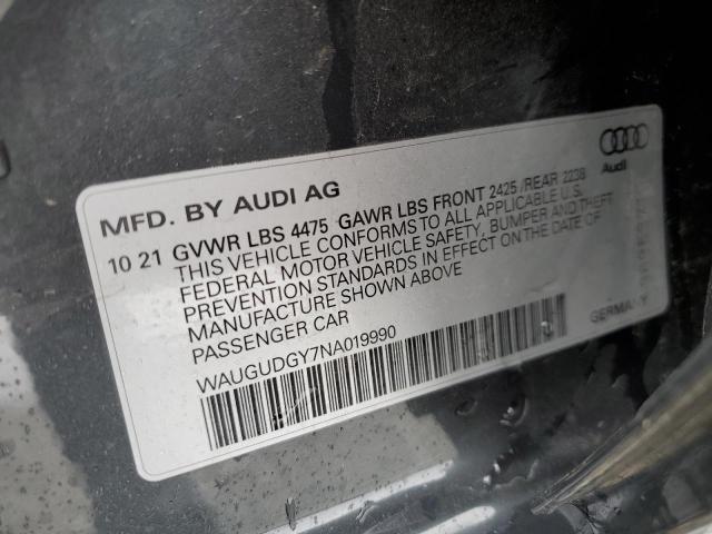 WAUGUDGY7NA019990 Audi A3 PREMIUM