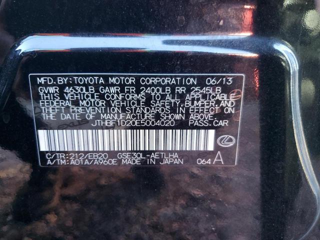 JTHBF1D20E5004020 Lexus IS 250