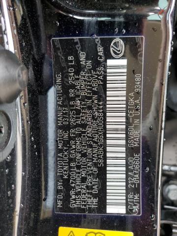 58ABK1GGXHU058444 Lexus ES 350