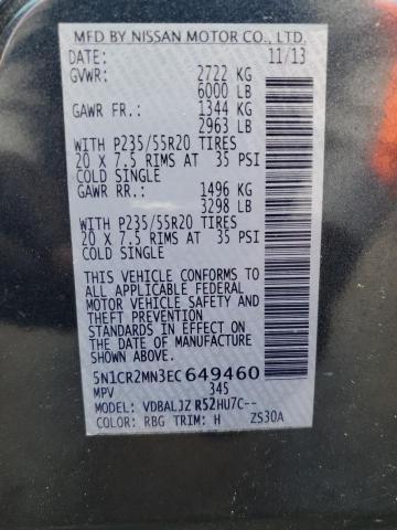 5N1CR2MN3EC649460 Nissan Pathfinder Sv Hybrid