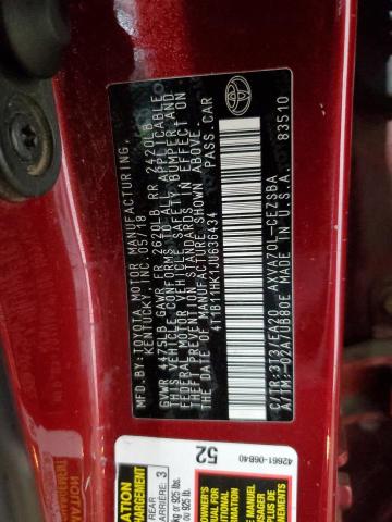 4T1B11HK1JU636434 Toyota CAMRY L