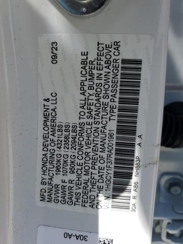 1HGCY1F37RA001961 Honda ACCORD EX