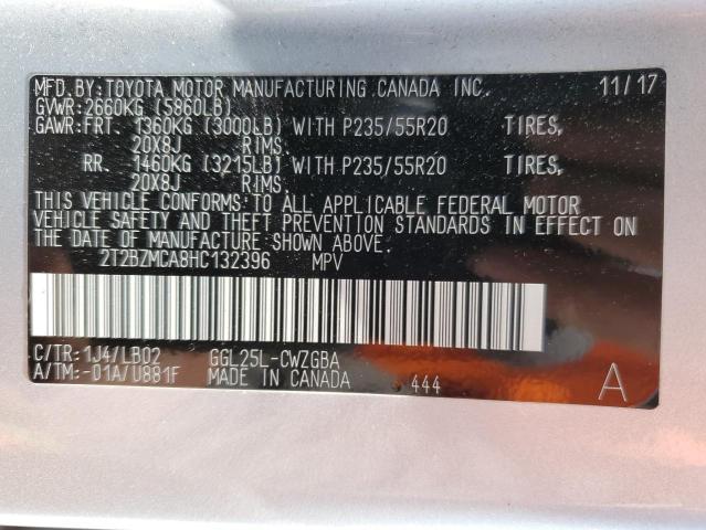 2T2BZMCA8HC132396 Lexus Rx 350 Base