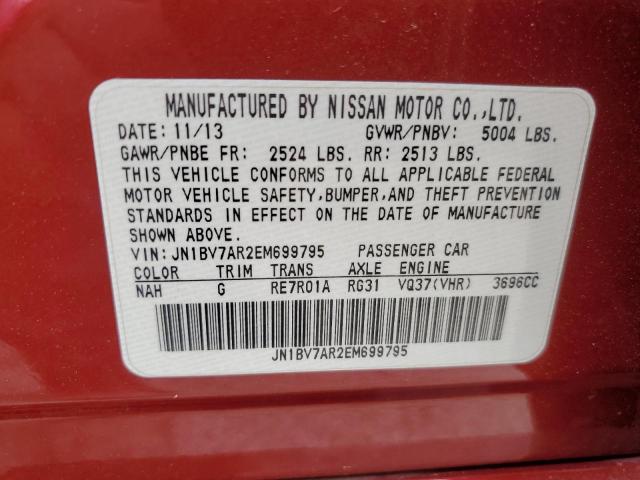 JN1BV7AR2EM699795 Infiniti Q50 BASE