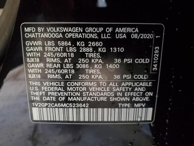 1V2GP2CA5MC523642 Volkswagen Atlas S