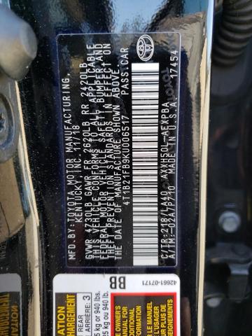4T1B21FB9KU006517 Toyota AVALON XLE