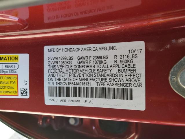 1HGCV1F64JA015131 Honda ACCORD EXL