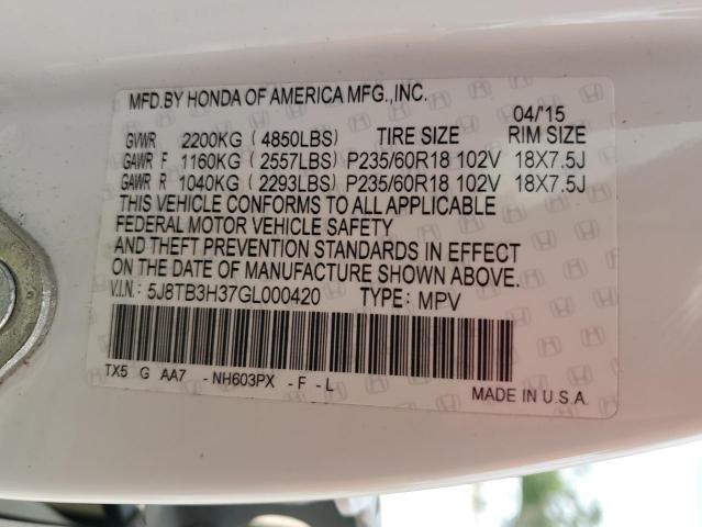 5J8TB3H37GL000420 Acura RDX