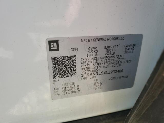 1GKKNRLS4LZ232486 GMC ACADIA SLE