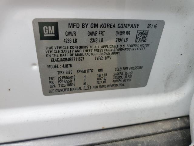 KL4CJASB4GB711627 Buick Encore