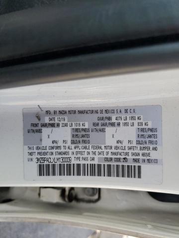 3MZBPACLXLM130009 Mazda 3 SELECT