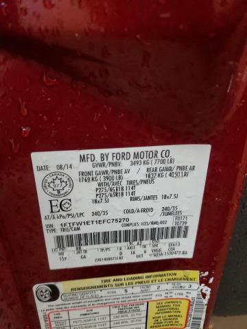 1FTFW1ET1EFC75270 Ford F150 Supercrew