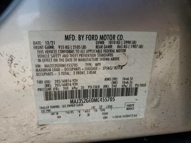 MAJ3S2GE0MC455705 Ford Ecosport Se