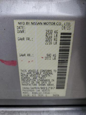 1N4AL3AP9FN905797 Nissan ALTIMA 2.5