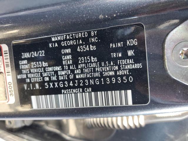 5XXG34J23NG139350 KIA K5 EX