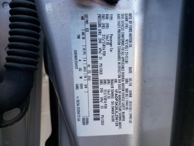 1FADP3K26JL256128 Ford FOCUS SE