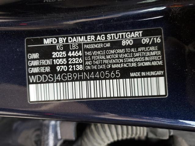 WDDSJ4GB9HN440565 Mercedes-Benz CLA 250 4MATIC