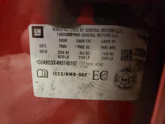1G6AH5SX4H0140197 Cadillac ATS LUXURY