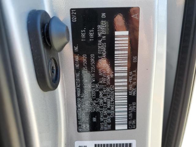 5TDERKEC1MS026152 Toyota Sienna Limited