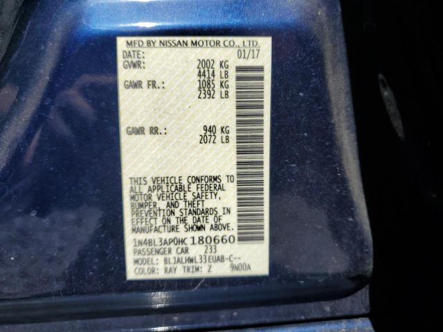 1N4BL3AP0HC180660 Nissan Altima 3.5sl