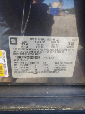 1GNKRFKD5EJ358656 Chevrolet Traverse Ls
