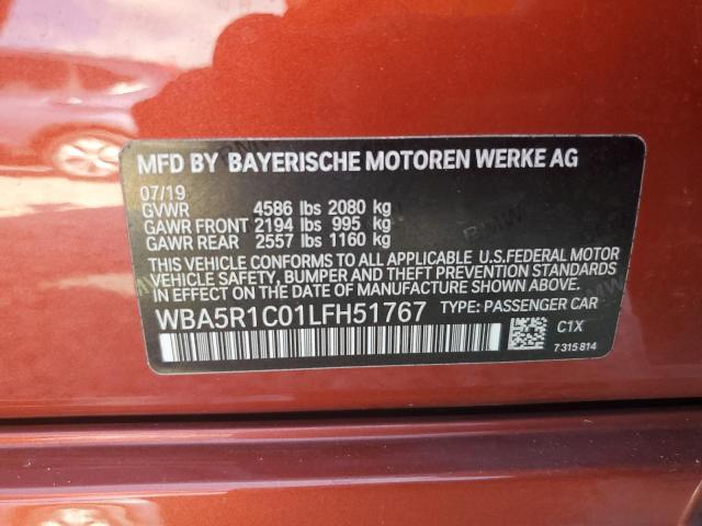WBA5R1C01LFH51767 BMW 330I