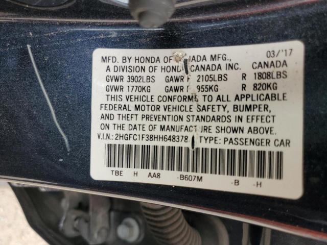 2HGFC1F38HH648378 Honda CIVIC EX