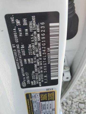5XXGT4L34JG196236 KIA Optima Lx