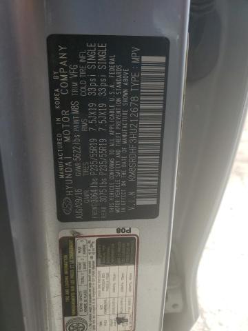 KM8SRDHF3HU212678 Hyundai Santa Fe Se Ultimate