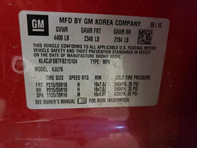 KL4CJFSB7FB215104 Buick Encore Convenience