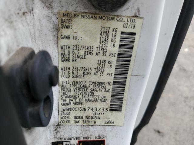 1N6BD0CT6JN743735 Nissan FRONTIER S