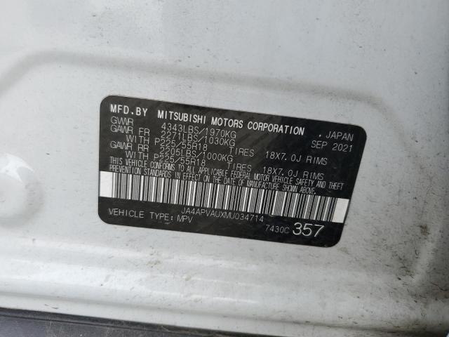 JA4APVAUXMU034714 Mitsubishi Outlander Sport Se