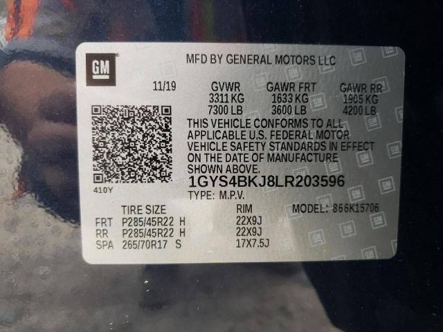 1GYS4BKJ8LR203596 Cadillac Escalade Luxury