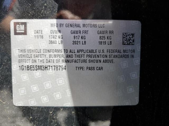 1G1BE5SM3H7178794 Chevrolet CRUZE LT