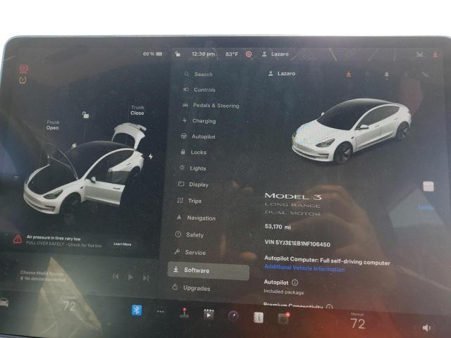 5YJ3E1EB1NF106450 Tesla MODEL 3