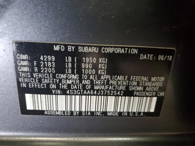 4S3GTAA64J3752542 Subaru Impreza