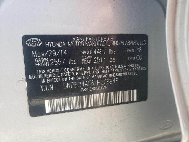 5NPE24AF6FH008948 Hyundai SONATA SE