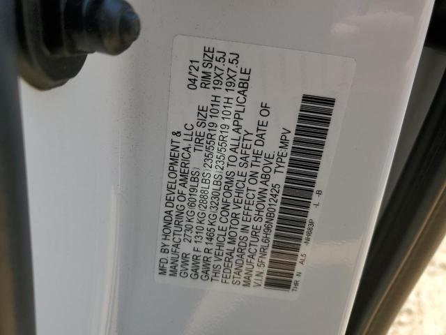 5FNRL6H96NB012425 Honda Odyssey Elite
