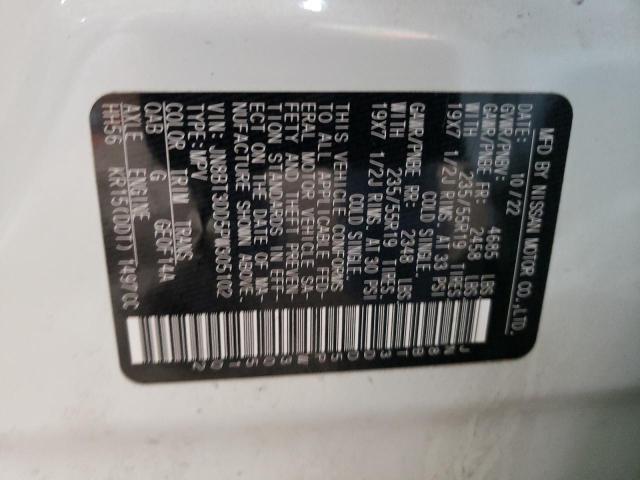 JN8BT3DD5PW305102 Nissan Rogue Platinum