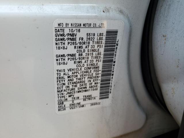 JN8CS1MW2HM411548 Infiniti QX70