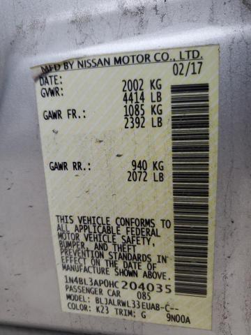 1N4BL3AP0HC204035 Nissan Altima 3.5sl