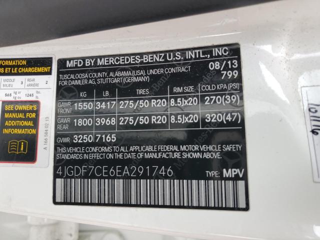 4JGDF7CE6EA291746 Mercedes-Benz Gl 450 4matic