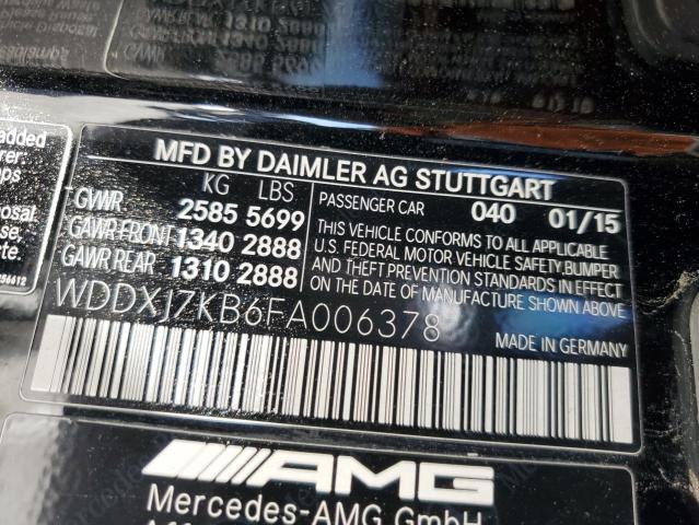 WDDXJ7KB6FA006378 Mercedes-Benz S 65 Amg